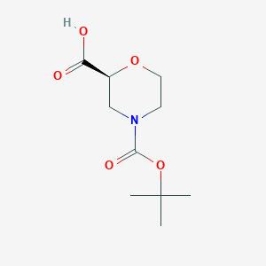 molecular formula C10H17NO5 B1302347 (S)-4-(tert-butoxycarbonyl)morpholine-2-carboxylic acid CAS No. 868689-63-8