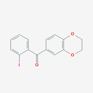 molecular formula C15H11IO3 B1302349 3,4-(Ethylenedioxy)-2'-iodobenzophenone CAS No. 727421-75-2