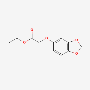 molecular formula C11H12O5 B1302355 Ethyl (1,3-benzodioxol-5-yloxy)acetate CAS No. 179110-57-7