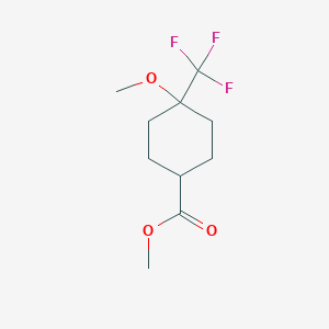 molecular formula C10H15F3O3 B13023578 Methyl 4-methoxy-4-(trifluoromethyl)cyclohexanecarboxylate 