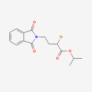 molecular formula C15H16BrNO4 B13023586 Isopropyl 2-bromo-4-(1,3-dioxoisoindolin-2-yl)butanoate 