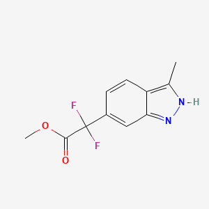 molecular formula C11H10F2N2O2 B13023598 methyl 2,2-difluoro-2-(3-methyl-1H-indazol-6-yl)acetate 