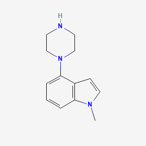 molecular formula C13H17N3 B13023633 1-methyl-4-(piperazin-1-yl)-1H-indole 