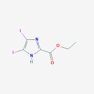 molecular formula C6H6I2N2O2 B13023641 ethyl 4,5-diiodo-1H-imidazole-2-carboxylate 