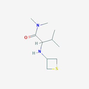 molecular formula C10H20N2OS B13023645 N,N,3-Trimethyl-2-(thietan-3-ylamino)butanamide 