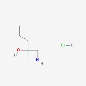 molecular formula C6H14ClNO B13023660 3-Propylazetidin-3-ol hydrochloride 