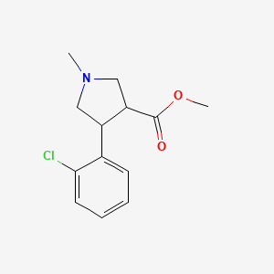 molecular formula C13H16ClNO2 B13023670 Methyl 4-(2-chlorophenyl)-1-methylpyrrolidine-3-carboxylate 