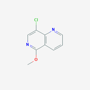 molecular formula C9H7ClN2O B13023673 8-Chloro-5-methoxy-1,6-naphthyridine 