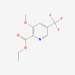molecular formula C10H10F3NO3 B13023676 Ethyl 3-methoxy-5-(trifluoromethyl)picolinate 