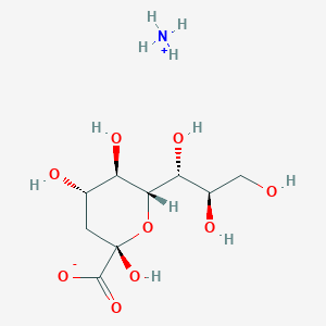 molecular formula C9H19NO9 B13023725 Ammonium (2S,4S,5R,6R)-2,4,5-trihydroxy-6-((1R,2R)-1,2,3-trihydroxypropyl)tetrahydro-2H-pyran-2-carboxylate 
