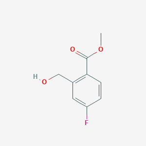 molecular formula C9H9FO3 B13023794 Methyl 4-fluoro-2-(hydroxymethyl)benzoate 