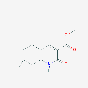 molecular formula C14H19NO3 B13023824 Ethyl 7,7-dimethyl-2-oxo-1,2,5,6,7,8-hexahydroquinoline-3-carboxylate 