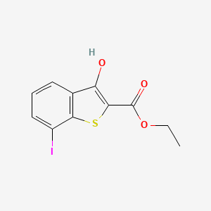 molecular formula C11H9IO3S B13023832 Ethyl 3-hydroxy-7-iodobenzo[b]thiophene-2-carboxylate 