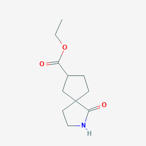 molecular formula C11H17NO3 B13023834 Ethyl 1-oxo-2-azaspiro[4.4]nonane-7-carboxylate CAS No. 1250994-03-6