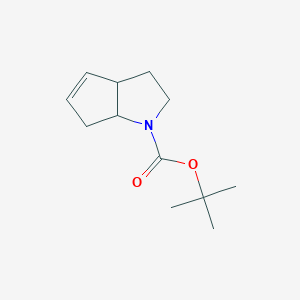 molecular formula C12H19NO2 B13023856 tert-butyl 1H,2H,3H,3aH,6H,6aH-cyclopenta[b]pyrrole-1-carboxylate 