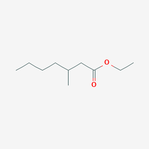 molecular formula C10H20O2 B13023872 Ethyl 3-methylheptanoate 