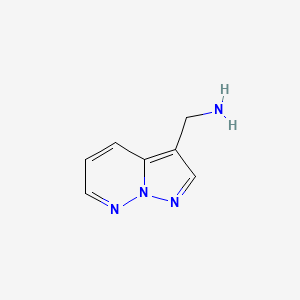 molecular formula C7H8N4 B13023874 Pyrazolo[1,5-b]pyridazin-3-ylmethanamine 