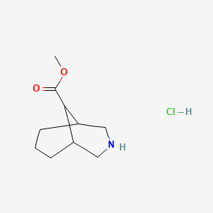 molecular formula C10H18ClNO2 B13023886 Methyl 3-azabicyclo[3.3.1]nonane-9-carboxylate HCl 