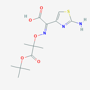 B130239 (Z)-2-(2-Aminothiazol-4-yl)-2-(((1-(tert-butoxy)-2-methyl-1-oxopropan-2-yl)oxy)imino)acetic acid CAS No. 86299-47-0
