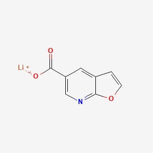 molecular formula C8H4LiNO3 B13023904 Lithiumfuro[2,3-b]pyridine-5-carboxylate 