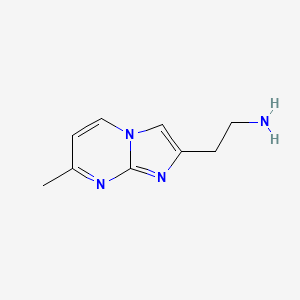 molecular formula C9H12N4 B13023921 2-(7-Methylimidazo[1,2-a]pyrimidin-2-yl)ethanamine 