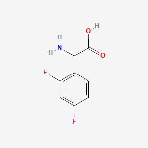 molecular formula C8H7F2NO2 B1302393 2-amino-2-(2,4-difluorophenyl)acetic Acid CAS No. 240409-02-3