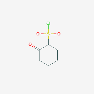 molecular formula C6H9ClO3S B13023954 2-Oxocyclohexane-1-sulfonyl chloride 