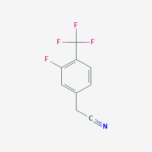 molecular formula C9H5F4N B1302403 3-Fluoro-4-(trifluoromethyl)phenylacetonitrile CAS No. 247113-90-2