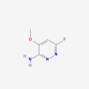 molecular formula C5H6FN3O B13024033 6-Fluoro-4-methoxypyridazin-3-amine 