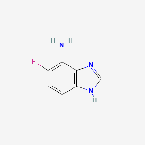 molecular formula C7H6FN3 B13024048 6-Fluoro-1H-benzo[d]imidazol-7-amine 