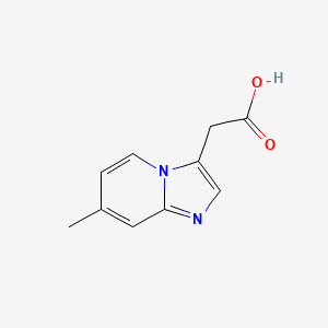 molecular formula C10H10N2O2 B13024053 2-(7-methylimidazo[1,2-a]pyridin-3-yl)acetic acid 