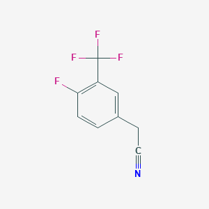 molecular formula C9H5F4N B1302406 4-Fluoro-3-(trifluoromethyl)phenylacetonitrile CAS No. 220239-65-6