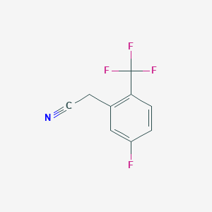 molecular formula C9H5F4N B1302407 5-Fluoro-2-(trifluoromethyl)phenylacetonitrile CAS No. 242812-09-5