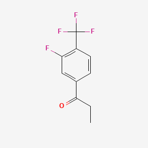 molecular formula C10H8F4O B1302409 3'-Fluoro-4'-(trifluoromethyl)propiophenone CAS No. 237761-78-3