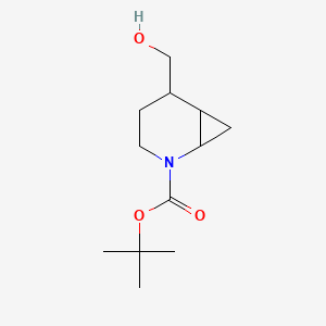 molecular formula C12H21NO3 B13024123 tert-Butyl 5-(hydroxymethyl)-2-azabicyclo[4.1.0]heptane-2-carboxylate 