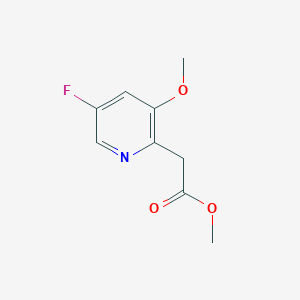 molecular formula C9H10FNO3 B13024149 methyl 2-(5-fluoro-3-methoxypyridin-2-yl)acetate 