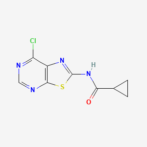molecular formula C9H7ClN4OS B13024180 N-(7-Chlorothiazolo[5,4-d]pyrimidin-2-yl)cyclopropanecarboxamide 