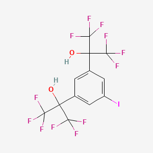 molecular formula C12H5F12IO2 B1302420 3,5-Bis(1,1,1,3,3,3-hexafluoro-2-hydroxypropyl)iodobenzene CAS No. 53173-72-1