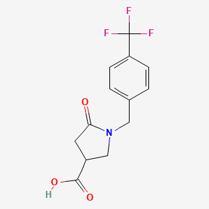 5-Oxo-1-[4-(trifluoromethyl)benzyl]pyrrolidine-3-carboxylic acid
