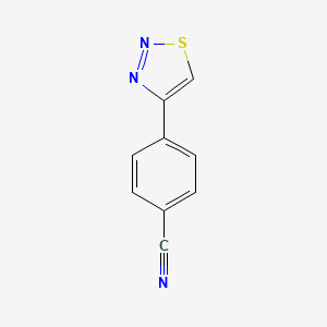 molecular formula C9H5N3S B1302430 4-(1,2,3-Thiadiazol-4-yl)benzonitrile CAS No. 82894-99-3