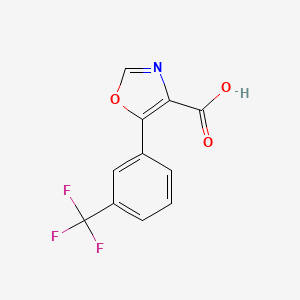 molecular formula C11H6F3NO3 B1302433 5-[3-(Trifluoromethyl)phenyl]-1,3-oxazole-4-carboxylic acid CAS No. 220652-95-9