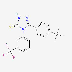 5-(4-tert-Butylphenyl)-4-[3-(trifluoromethyl)phenyl]-1,2,4-triazole-3-thiol