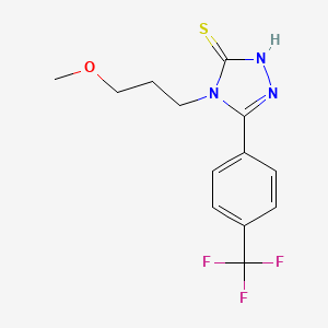 4-(3-methoxypropyl)-5-[4-(trifluoromethyl)phenyl]-4H-1,2,4-triazole-3-thiol