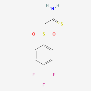 molecular formula C9H8F3NO2S2 B1302475 2-[[4-(Trifluoromethyl)phenyl]sulphonyl]ethanethioamide CAS No. 263147-79-1