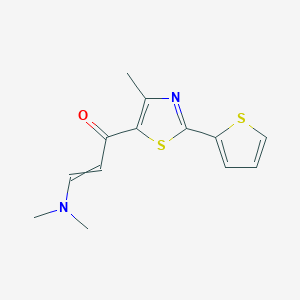 3-(Dimethylamino)-1-(4-methyl-2-thiophen-2-yl-1,3-thiazol-5-yl)prop-2-en-1-one
