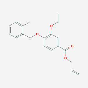 molecular formula C20H22O4 B13024789 Allyl 3-ethoxy-4-((2-methylbenzyl)oxy)benzoate CAS No. 1706441-19-1