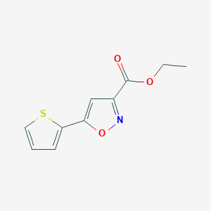 molecular formula C10H9NO3S B1302482 Ethyl 5-(thiophen-2-YL)isoxazole-3-carboxylate CAS No. 90924-54-2