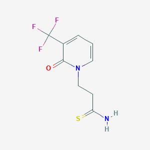 molecular formula C9H9F3N2OS B1302492 3-[2-Oxo-3-(trifluoromethyl)pyridin-1(2H)-yl]propanethioamide CAS No. 265314-18-9