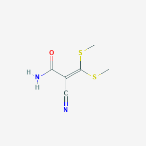 molecular formula C6H8N2OS2 B1302505 2-Cyano-3,3-bis(methylthio)acrylamide CAS No. 17823-69-7