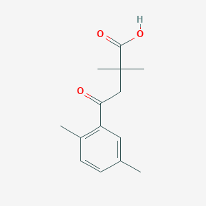molecular formula C14H18O3 B1302506 2,2-Dimethyl-4-(2,5-dimethylphenyl)-4-oxobutyric acid CAS No. 681459-16-5